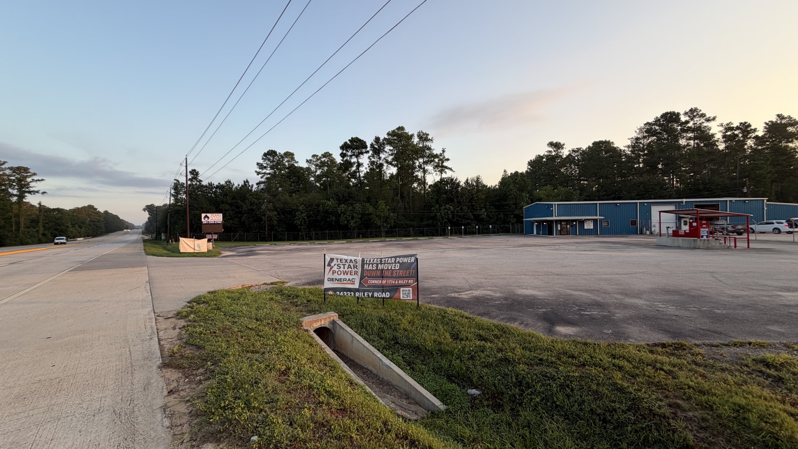 The facility and roadside sign.